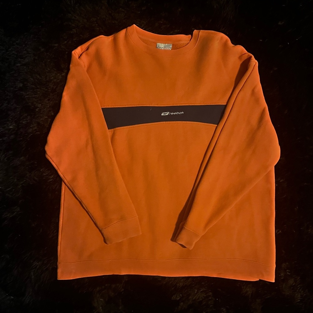 VINTAGE Reebok Orange Crewneck | Size Large